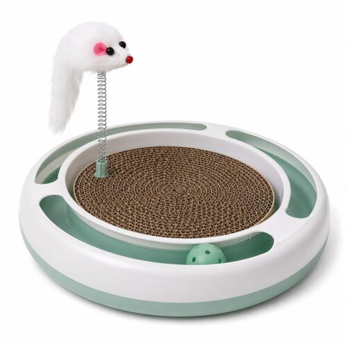 Circuito Interactivo con Rascador y Ratón para Gatos - Imagen 2